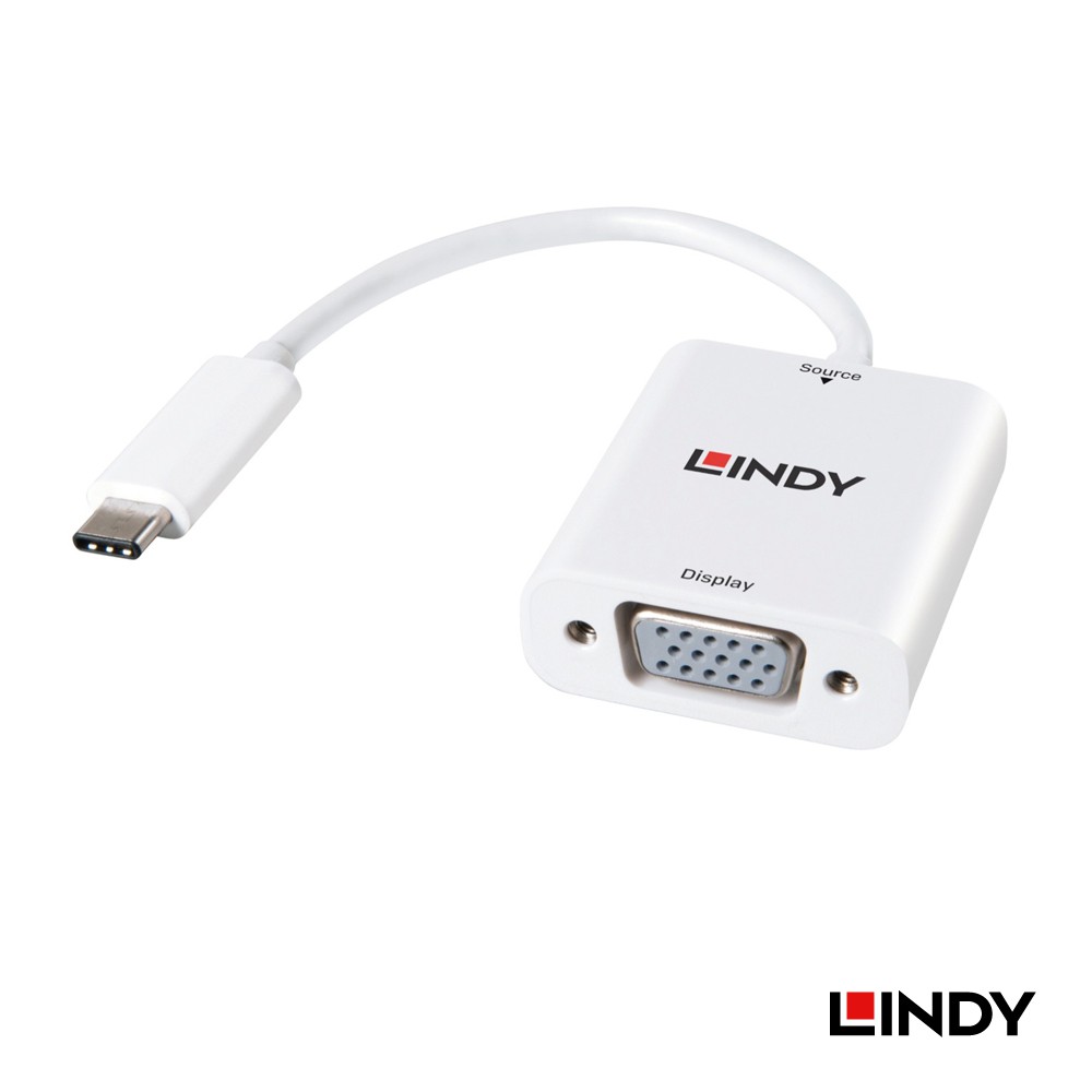 LINDY 林帝 43242 - 主動式 USB3.1 TYPE-C TO VGA轉接器 大洋國際電子