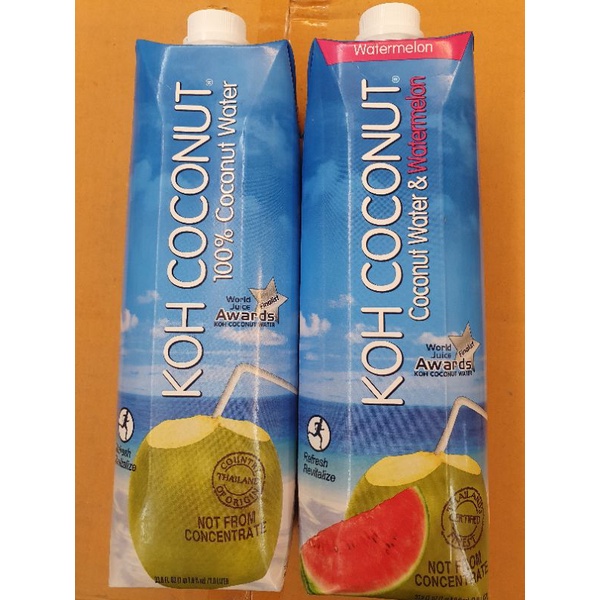 現貨 COSTCO代購 KOH COCONUT 100%現採椰子 純椰子汁 西瓜椰子水 1L