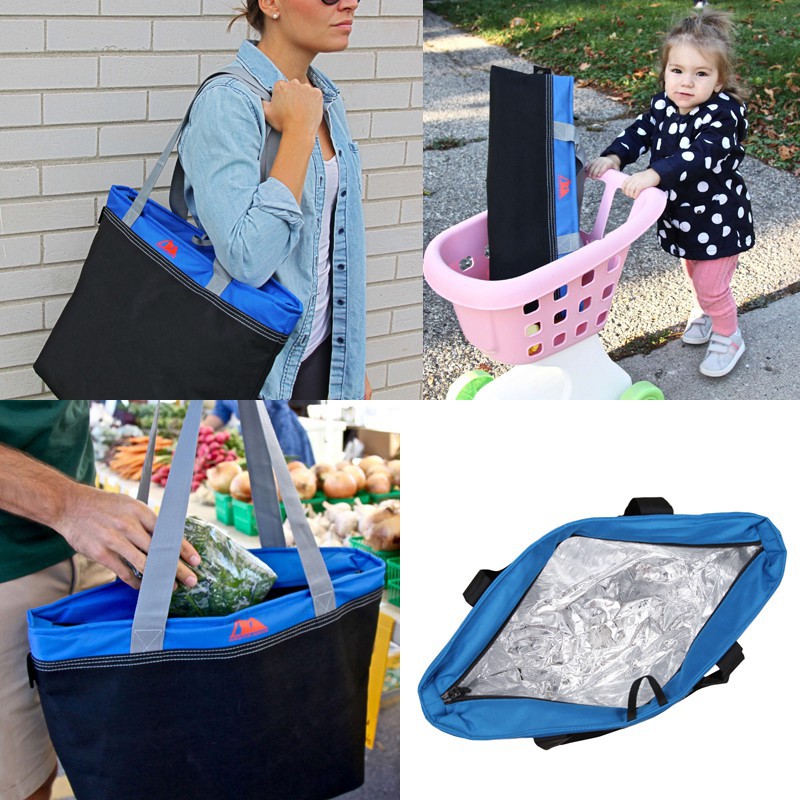 超大 兩用 防水&amp;保溫 歐美 家庭 車載 野餐 旅行 保溫包 保冷袋 托特包 肩背包 購物袋 (ABB5/UBB1）