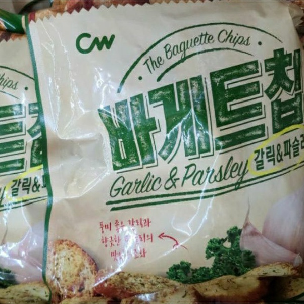 韓國CW系列 大蒜奶油吐司麵包餅乾每包350公克；可可豆風味麻糬餅每盒12入 進口零食 【小艾休閒零食舖】