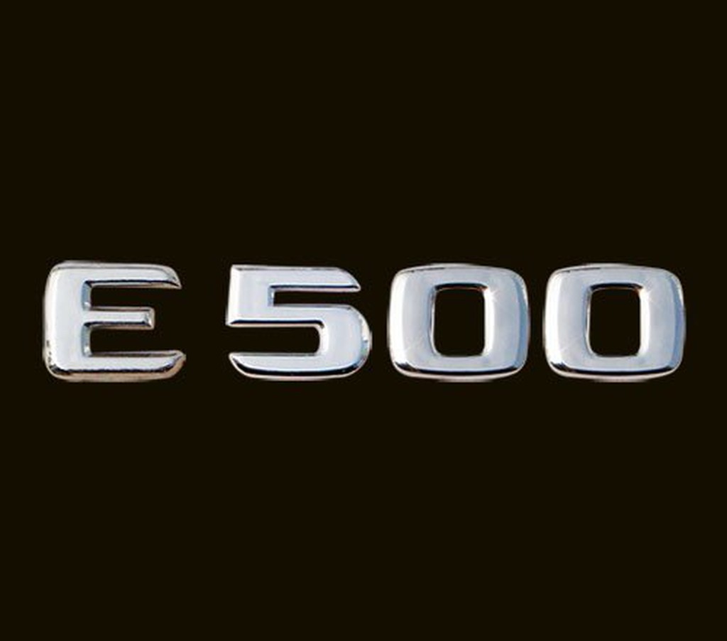 ~圓夢工廠~ 賓士 Benz E-class E500 後車箱鍍鉻字貼 同原廠款式 字體高度28mm