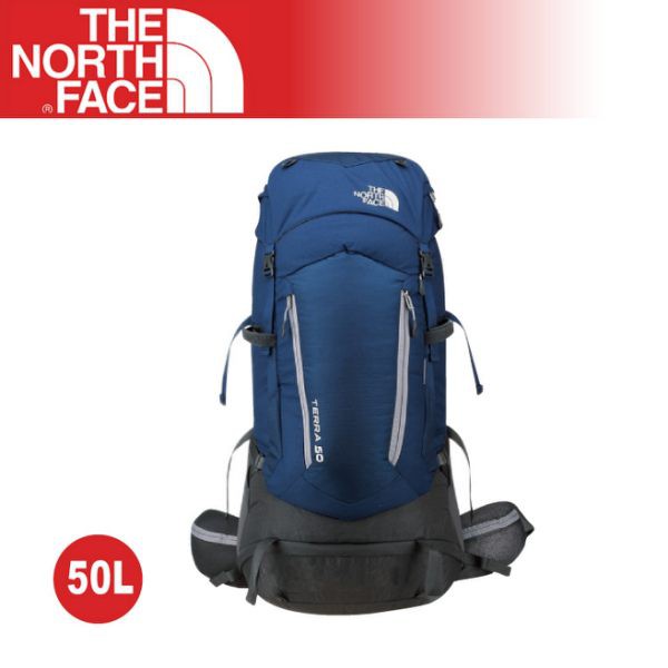 【The North Face 50L 專業登山背包《深藍/中灰》】A6K0/人體工學/後背包/大容量/悠遊山水