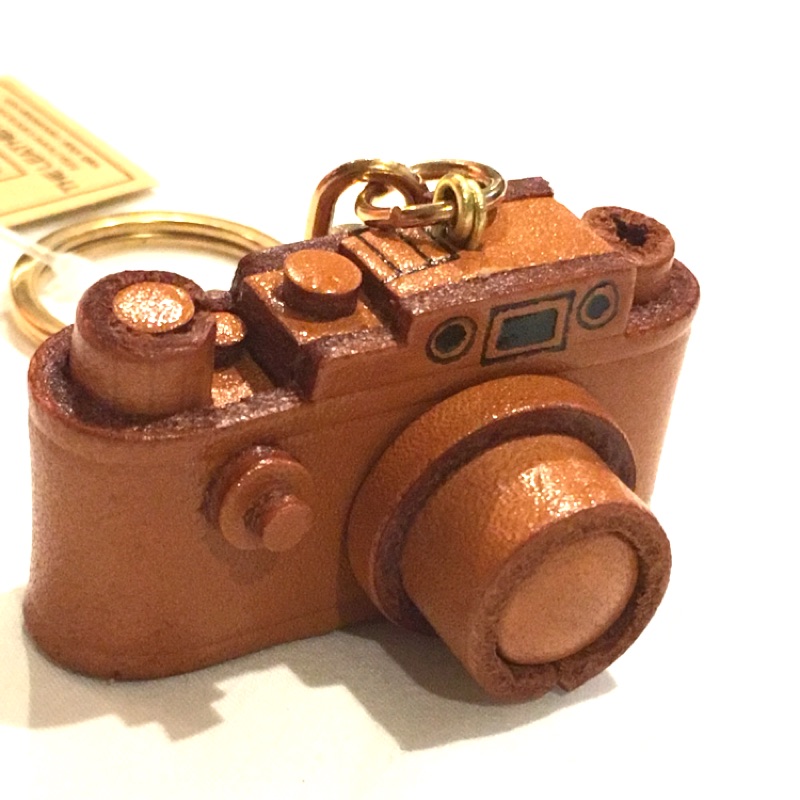 日本相機博物館限定販售品 皮革小相機鑰匙圈