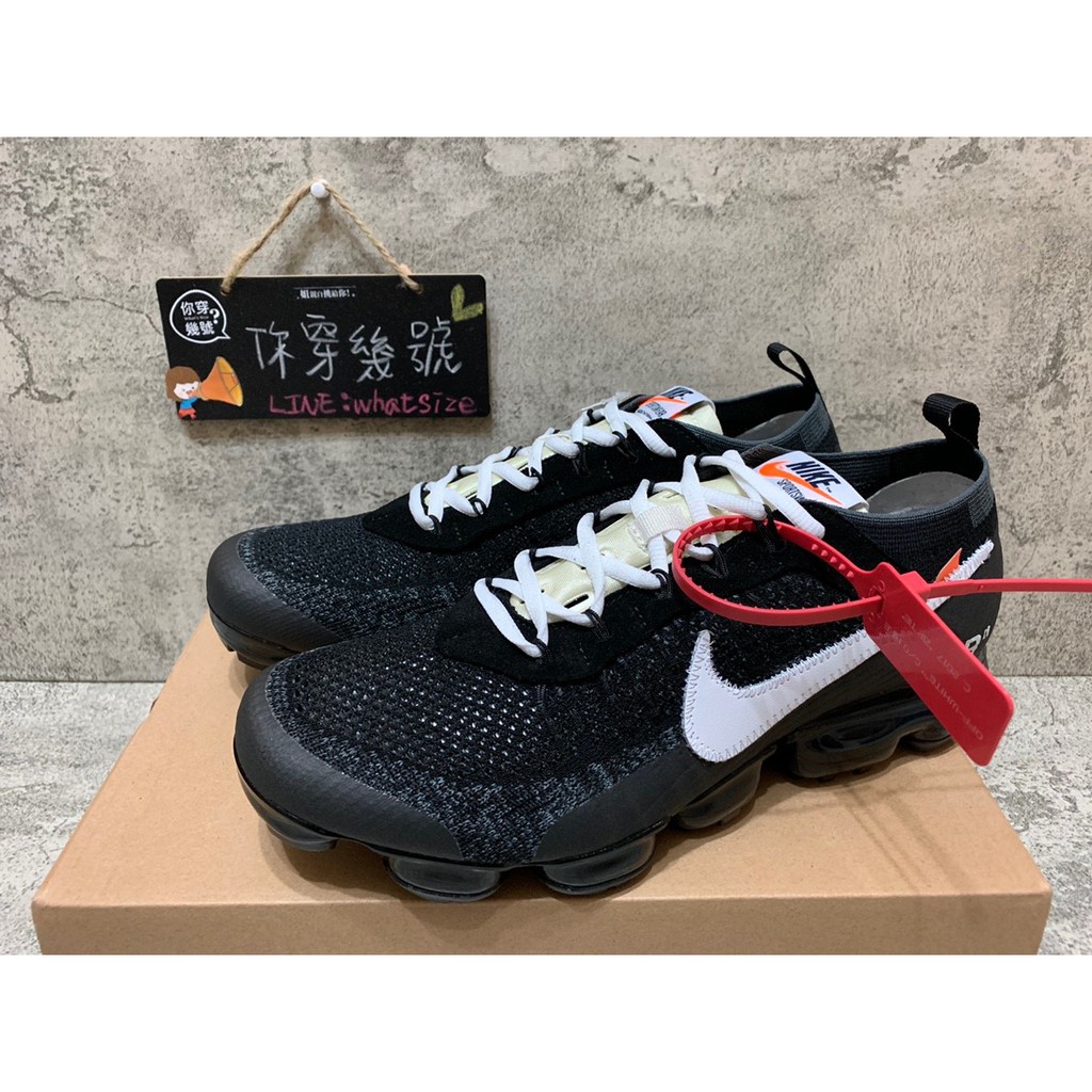 你穿幾號 Nike Vapormax X Off White Ow 破壞加工縫補車縫線聯名氣墊男女慢跑鞋 蝦皮購物