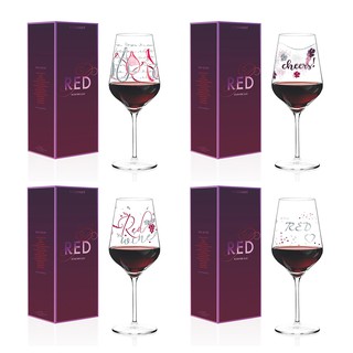 【德國RITZENHOFF】RED紅酒杯-共4款《拾光玻璃》 玻璃杯 酒杯 圖騰杯 葡萄酒杯 高腳杯