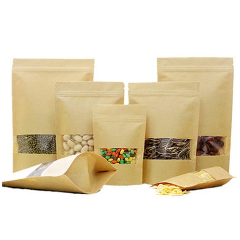 牛皮紙袋自立自封袋食品包裝袋茶葉密封袋產品