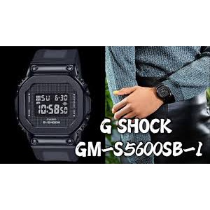 【金台鐘錶】CASIO卡西歐G-SHOCK (中性女錶) 金屬錶殼(黑) 防水200米 GM-S5600SB-1