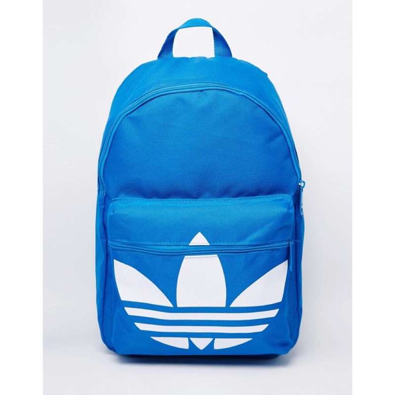 『小蘑菇日本走跳～購』現貨 adidas originals Logo Backpack三葉草 藍 後背包 AJ8528