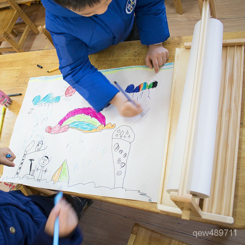 免運 宜家莫拉畫紙捲 兒童畫紙捲架 幼兒園寶寶素描繪畫捲紙架 畫架