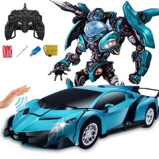 感應變形玩具金剛遙控汽車充電動機器人賽車兒童男孩