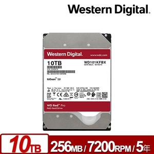 WD 紅標 PRO 10TB 3.5吋 NAS硬碟 (WD102KFBX) 可搭賣場內任一NAS 再享優惠 全新品