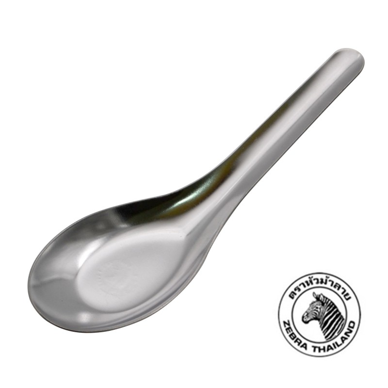 ZEBRA不鏽鋼湯匙(6入組) 家用湯匙餐具SGS無毒平底匙通用匙鐵湯匙小湯匙