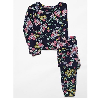 GAP正品*女童藝術花純棉居家服/睡衣套組（上衣+長褲）3T*4T