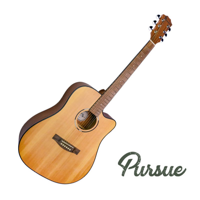 Pursue PSD-01 雲杉單板 桃花心背側 41吋 民謠吉他 - 【他,在旅行】