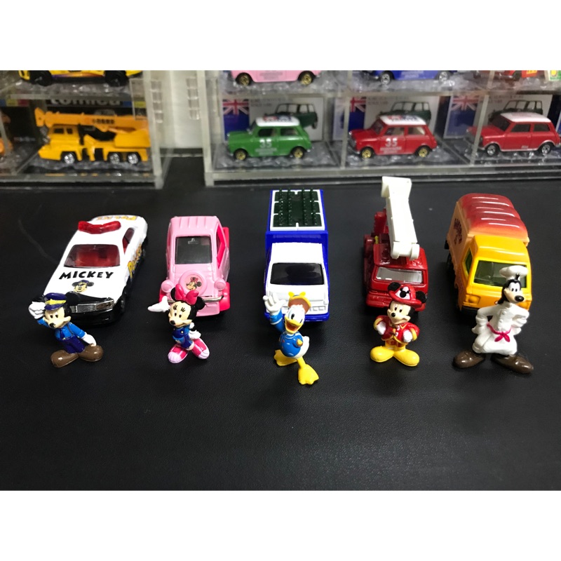 (含膠盒)TOMICA TOMY DISNEY 迪士尼 2003 米奇 米妮 唐老鴨 高飛 警車 消防車 麵包車 第1彈