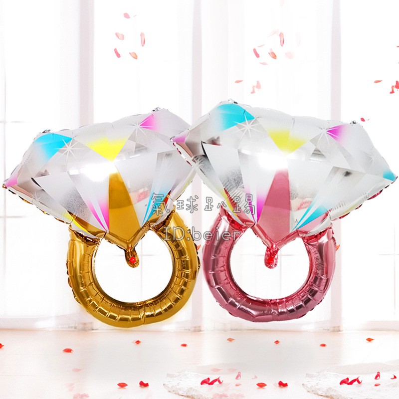 新款 鑽戒 鋁箔氣球 /戒指氣球 錫箔汽球 生日派對 求婚氣球 告白氣球 婚禮佈置