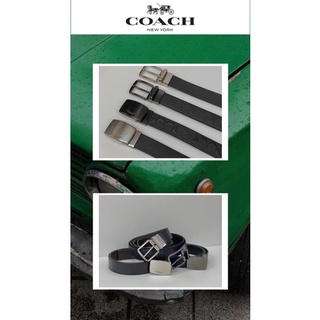 COACH • 雙面皮帶 (滿版立體壓紋/荔枝紋)