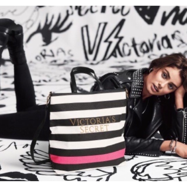 Victoria's Secret 維多利亞的秘密 帆布大托特包 運動包 購物包 媽媽包 容量大