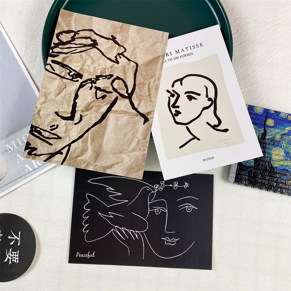 &lt;現貨&gt;抽象藝術畫卡片組 馬諦斯Matisse 藝術家 拍照道具 房間布置