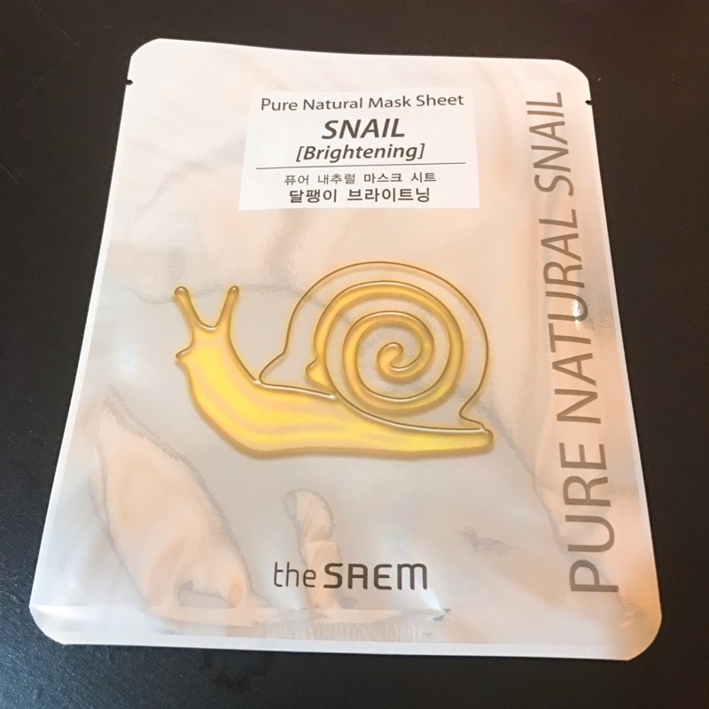 韓國the SAEM 蝸牛美白面膜 Snail