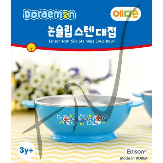 [佳恩寶貝][Edison] 多拉A夢 雙把不鏽鋼 大碗 #308432 小叮噹 系列