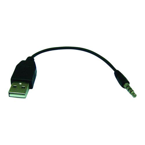 I-WIZ 彰唯 USB A公 to 3.5MM 公 四極頭 15cm 音源線 音源轉換線 綠風潮