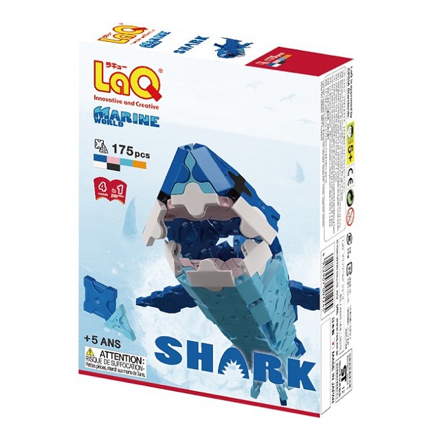 【LaQ】迷你客鯊 (175pcs)　日本製造立體3D拼接積木/益智玩具/台灣獨家代理