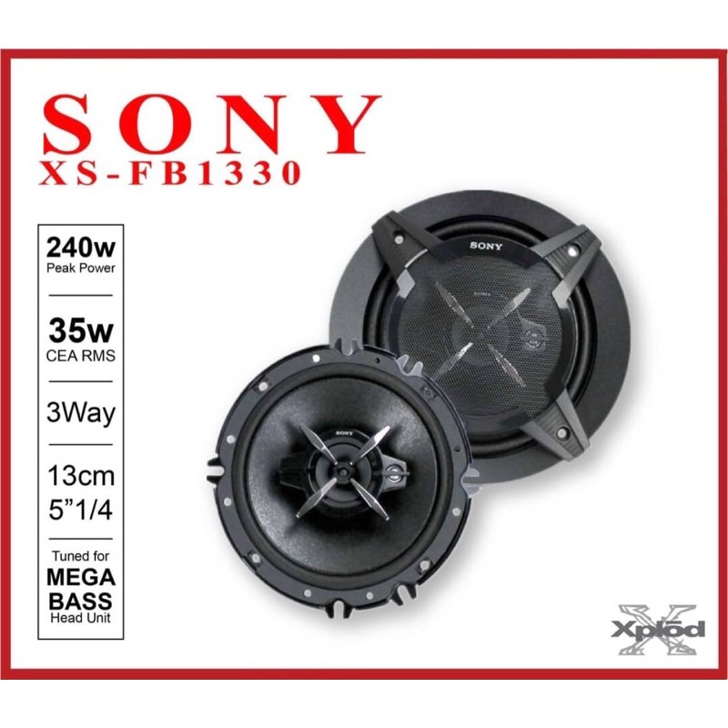 【AU Auto汽車音響】SONY XS-FB1330 5吋三音路同軸喇叭 五吋車用喇叭