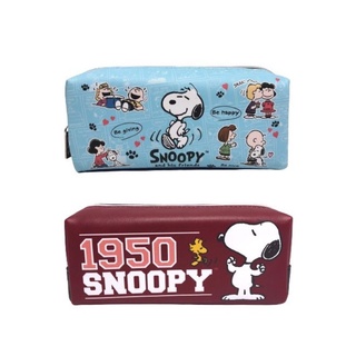 史努比 SNOOPY 皮質方型筆袋 (隨機出貨)