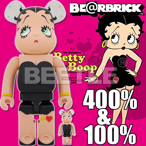BEETLE BE@RBRICK BETTY BOOP 貝蒂 娃娃 性感尤物 黑色 庫柏力克熊 100 400%