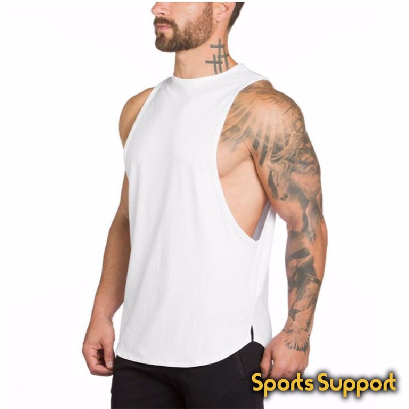 【SS】訓練背心嵌肩側開Tank_top健身背心訓練衫基本男款T-Shirt_Crossfit健美健身健力