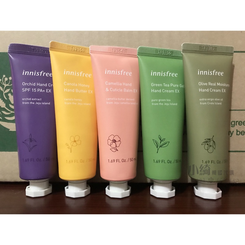Innisfree 綠茶護手霜橄欖寒蘭山茶花油菜花 蝦皮購物