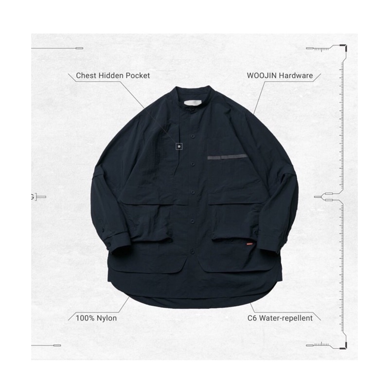 goopi  “TS-03” 2-way Functional Shirt - Navy