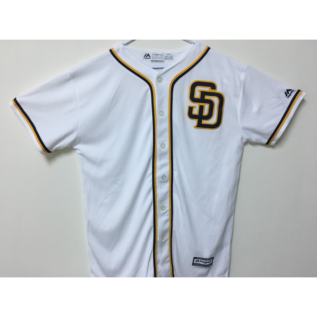 MLB 美國職棒大聯盟 聖地牙哥教士隊 白色 棒球衣 青年版 Majestic San Diego Padres