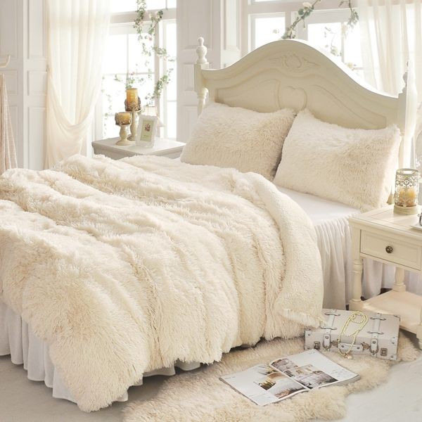 法蘭絨床罩組 白色 羊羔絨 5尺 加絨雙人床包 法蘭絨 床組 兩用被毯 ikea 訂製 刷毛 佛你企業