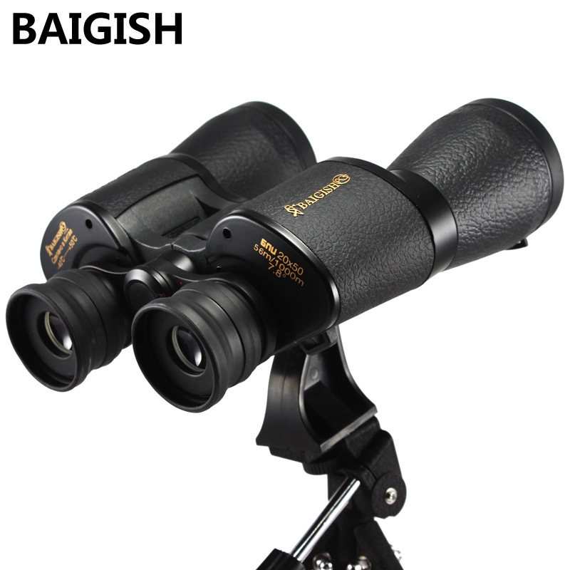 Baigish雙筒望遠鏡20X50高品質廣角中央變焦夜視望遠鏡金色用於狩獵望遠鏡俄羅斯正品高倍高清