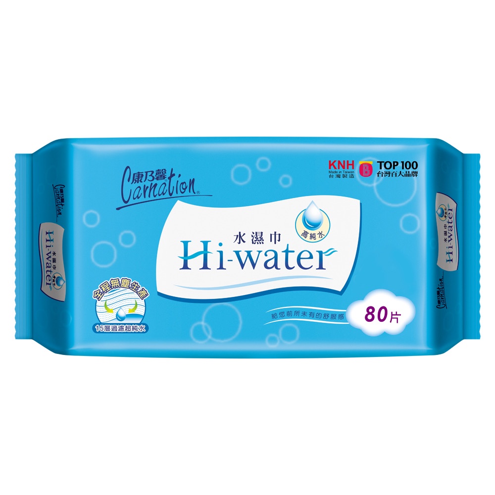 康乃馨Hi-water水濕巾80片