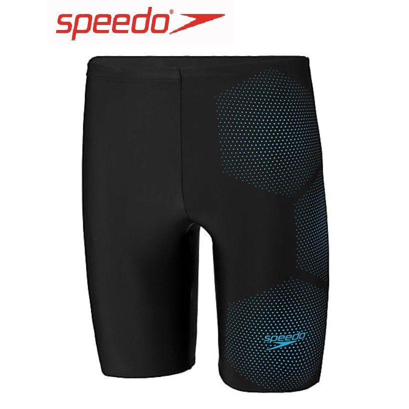 ~有氧小舖~2021 SPEEDO 運動及膝泳褲 Tech Placement 黑X藍