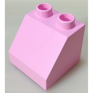 【得寶Duplo】粉紅色 2x2 斜磚 特殊磚 大顆粒 積木 [樂高玩家★正版LEGO]