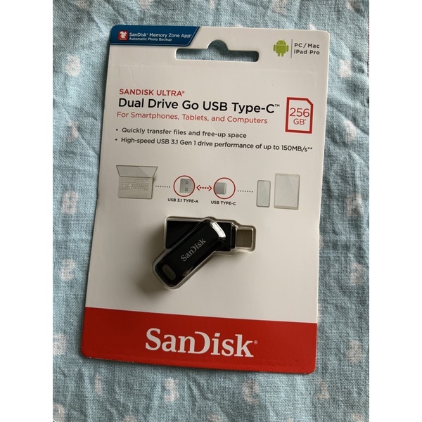 【SanDisk】Ultra Go USB Type-C 雙用隨身碟 256G （iMAC適用）