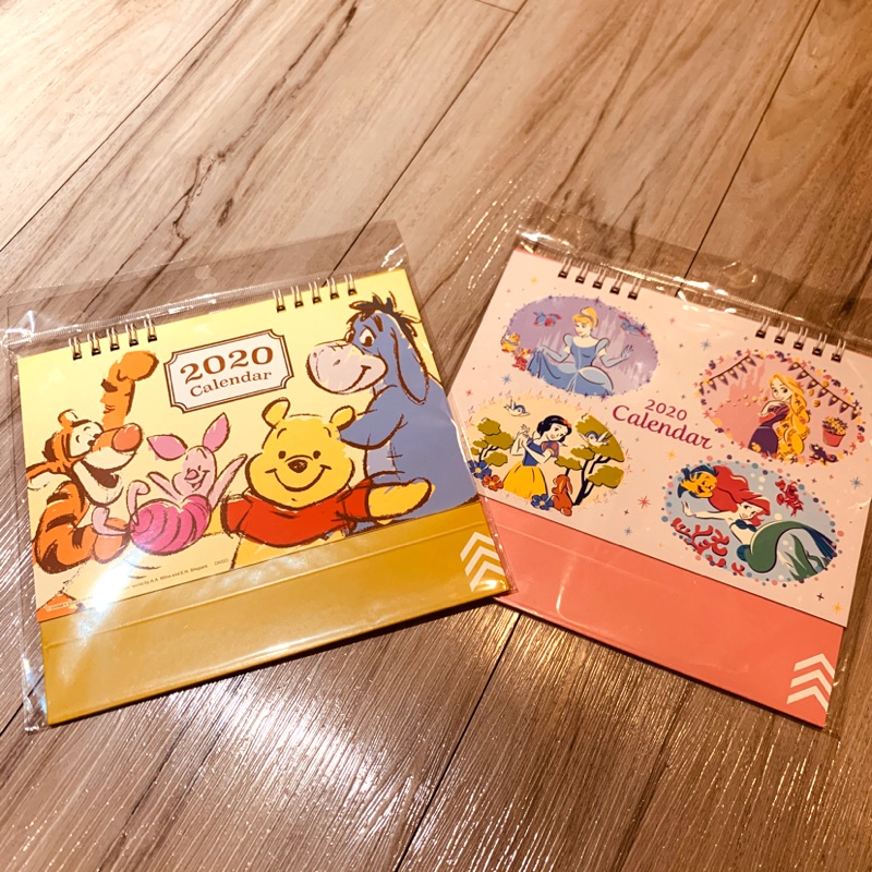 日本大創 Daiso 2020年 迪士尼桌曆 小熊維尼 公主桌曆