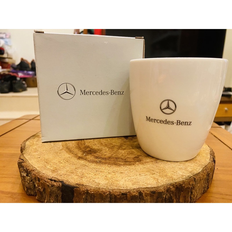 #關關小舖#全新賓士（Mercedes benz ）馬克杯 精品 （白色附盒），搬家便宜出清！