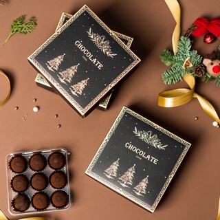 [現貨] 9粒裝巧克力包裝盒 聖誕糖果包裝盒 空氣巧克力盒