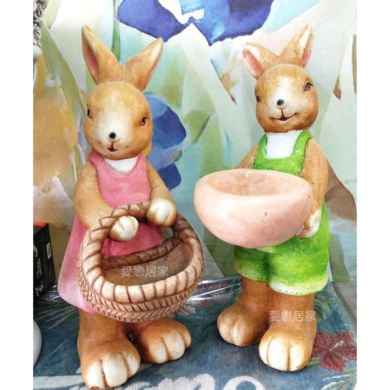 鄉村田園 兔子花盆 情侶兔花器 花園裝飾 櫥窗佈置 場景裝飾 拍攝道具 彼得兔 庭園造景