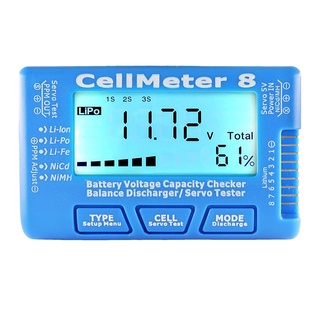 Lcd 電池容量檢查器 CellMeter RC CellMeter8 2-8S 4-8S 伺服 LiPo Li-lon