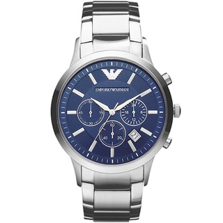 EMPORIO ARMANI 亞曼尼時尚計時男腕錶(AR2448)-藍