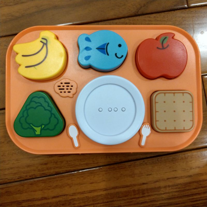 二手 巧連智 巧虎 IC語彙學習組 IC語彙學習機 食物認知玩具 巧虎餐盤玩具