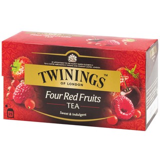 英國唐寧茶 TWININGS-四紅果茶包 FOUR RED FRUITS TEA 2g*25入/盒--【良鎂咖啡精品館】