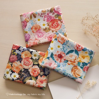 【布學無數Fabricology】布料/手作/數位印花/防潑水/2021秋季布料/✿花卉綠意✿/花藝花意