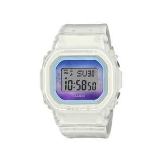CASIO卡西歐 BABY-G 時尚漸層錶盤 半透明 冰雪白 經典系列 BGD-560WL-7